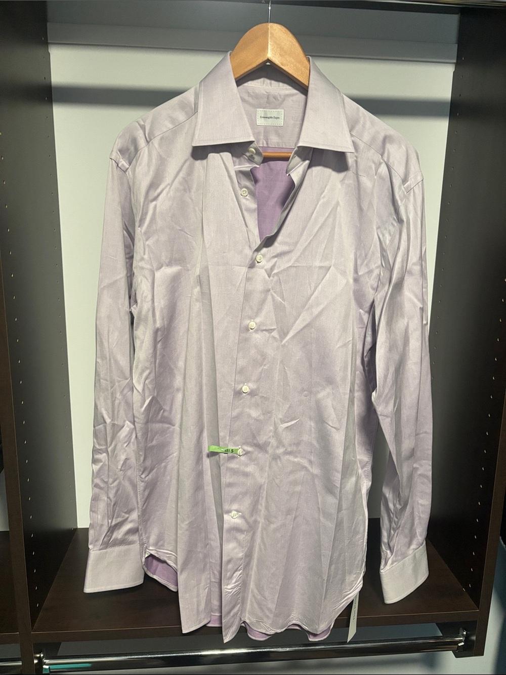Ermenegildo Zegna Men's Lavender Dress Shirt - Classic Button-Up